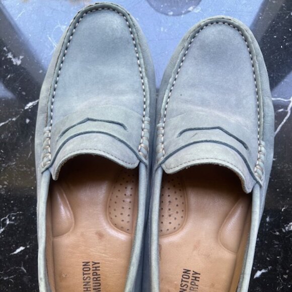 Johnston & Murphy Blue Suede Loafers-Size 9 - Picture 2 of 4
